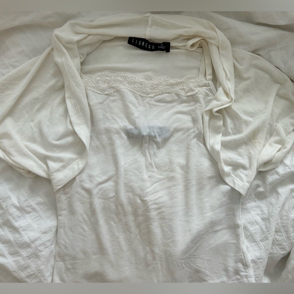 Lioness White tank top with cardigan Soft